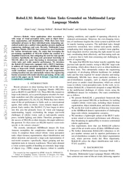 RoboLLM: Robotic Vision Tasks Grounded on Multimodal Large Language
  Models