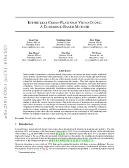 Effortless Cross-Platform Video Codec: A Codebook-Based Method