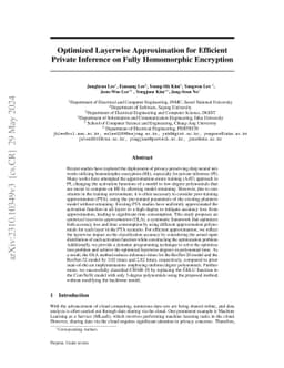Optimized Layerwise Approximation for Efficient Private Inference on
  Fully Homomorphic Encryption
