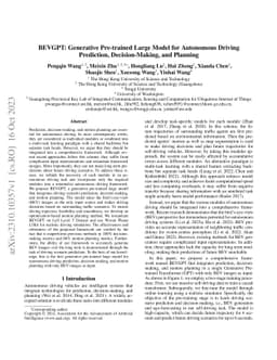 BEVGPT: Generative Pre-trained Large Model for Autonomous Driving
  Prediction, Decision-Making, and Planning