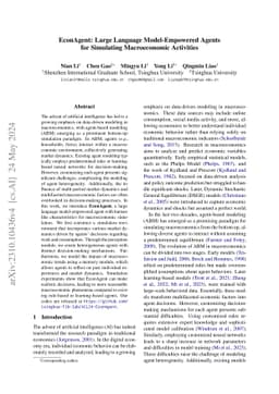 EconAgent: Large Language Model-Empowered Agents for Simulating
  Macroeconomic Activities