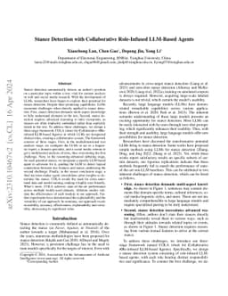 Stance Detection with Collaborative Role-Infused LLM-Based Agents