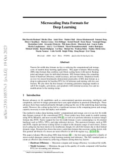 Microscaling Data Formats for Deep Learning
