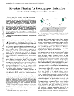 Bayesian Filtering for Homography Estimation