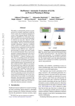 BioPlanner: Automatic Evaluation of LLMs on Protocol Planning in Biology