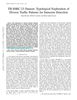 TII-SSRC-23 Dataset: Typological Exploration of Diverse Traffic Patterns
  for Intrusion Detection