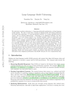 Large Language Model Unlearning