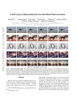 LAMP: Learn A Motion Pattern for Few-Shot-Based Video Generation
