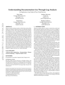 Understanding Documentation Use Through Log Analysis: An Exploratory
  Case Study of Four Cloud Services