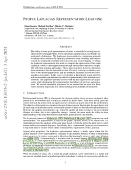 Proper Laplacian Representation Learning