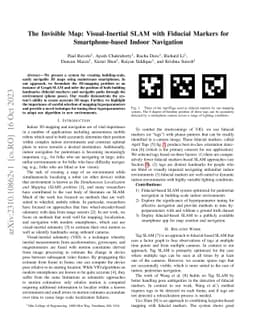 The Invisible Map: Visual-Inertial SLAM with Fiducial Markers for
  Smartphone-based Indoor Navigation