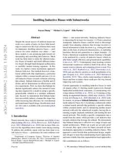 Instilling Inductive Biases with Subnetworks
