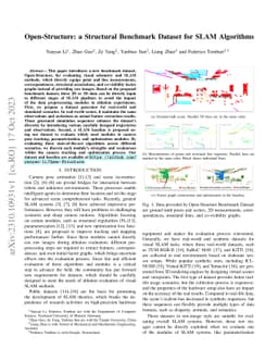 Open-Structure: a Structural Benchmark Dataset for SLAM Algorithms