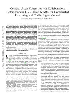 Combat Urban Congestion via Collaboration: Heterogeneous GNN-based MARL for Coordinated Platooning and Traffic Signal Control