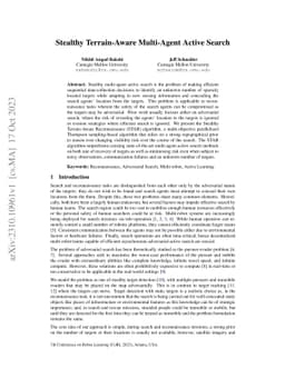Stealthy Terrain-Aware Multi-Agent Active Search
