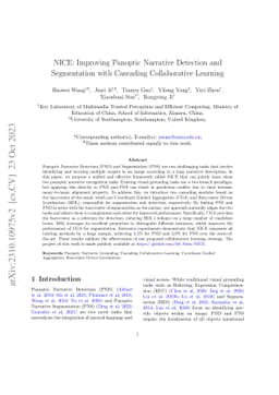 NICE: Improving Panoptic Narrative Detection and Segmentation with
  Cascading Collaborative Learning