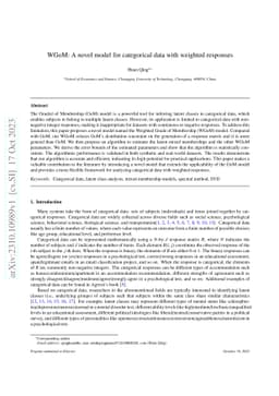 WGoM: A novel model for categorical data with weighted responses