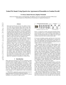 United We Stand: Using Epoch-wise Agreement of Ensembles to Combat
  Overfit