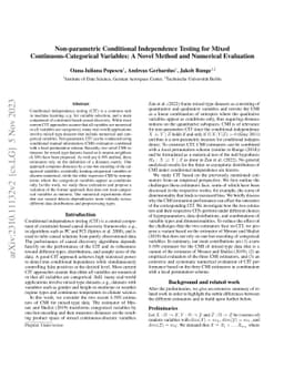 Non-parametric Conditional Independence Testing for Mixed
  Continuous-Categorical Variables: A Novel Method and Numerical Evaluation