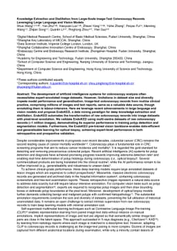 Knowledge Extraction and Distillation from Large-Scale Image-Text
  Colonoscopy Records Leveraging Large Language and Vision Models