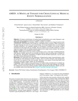 xMEN: A Modular Toolkit for Cross-Lingual Medical Entity Normalization