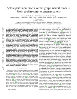 Self-supervision meets kernel graph neural models: From architecture to
  augmentations