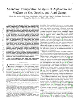 MiniZero: Comparative Analysis of AlphaZero and MuZero on Go, Othello,
  and Atari Games