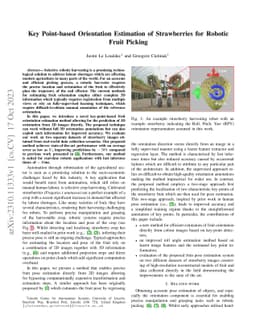 Key Point-based Orientation Estimation of Strawberries for Robotic Fruit
  Picking
