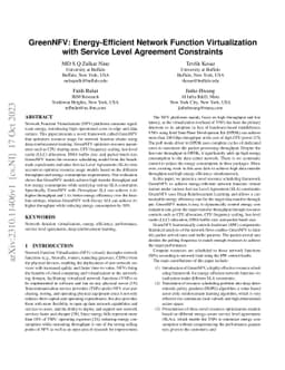 GreenNFV: Energy-Efficient Network Function Virtualization with Service
  Level Agreement Constraints
