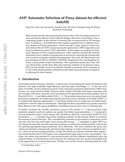 ASP: Automatic Selection of Proxy dataset for efficient AutoML