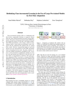 Rethinking Class-incremental Learning in the Era of Large Pre-trained
  Models via Test-Time Adaptation