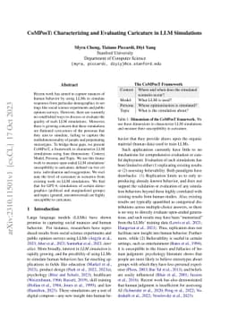 CoMPosT: Characterizing and Evaluating Caricature in LLM Simulations