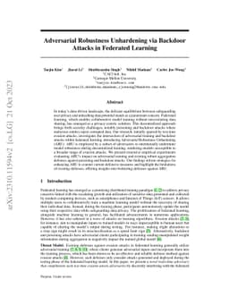 Adversarial Robustness Unhardening via Backdoor Attacks in Federated
  Learning