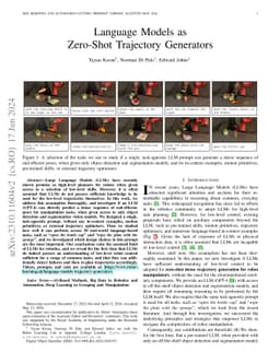 Language Models as Zero-Shot Trajectory Generators