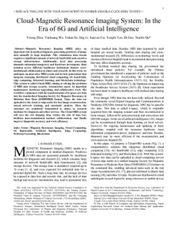 Cloud-Magnetic Resonance Imaging System: In the Era of 6G and Artificial
  Intelligence