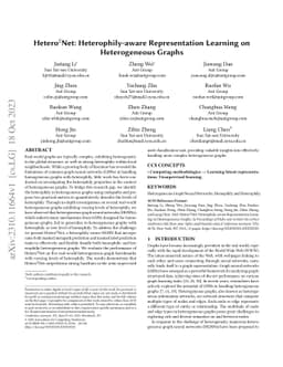 Hetero$^2$Net: Heterophily-aware Representation Learning on
  Heterogenerous Graphs