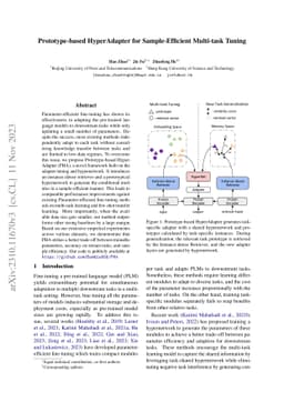 Prototype-based HyperAdapter for Sample-Efficient Multi-task Tuning