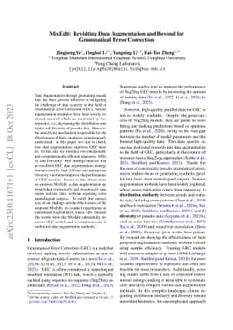 MixEdit: Revisiting Data Augmentation and Beyond for Grammatical Error
  Correction