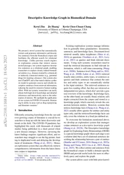 Descriptive Knowledge Graph in Biomedical Domain