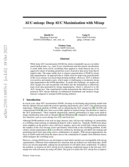 AUC-mixup: Deep AUC Maximization with Mixup