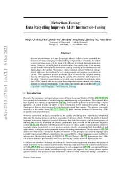Reflection-Tuning: Data Recycling Improves LLM Instruction-Tuning