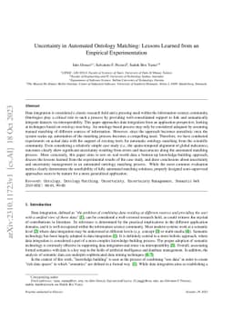 Uncertainty in Automated Ontology Matching: Lessons Learned from an
  Empirical Experimentation