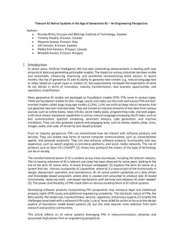 Telecom AI Native Systems in the Age of Generative AI -- An Engineering
  Perspective