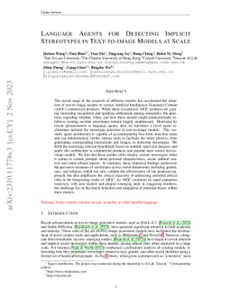 Language Agents for Detecting Implicit Stereotypes in Text-to-image
  Models at Scale