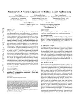 NeuroCUT: A Neural Approach for Robust Graph Partitioning