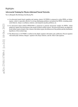 Adversarial Training for Physics-Informed Neural Networks