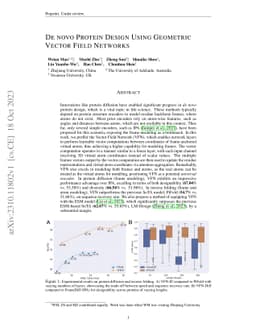 De novo protein design using geometric vector field networks
