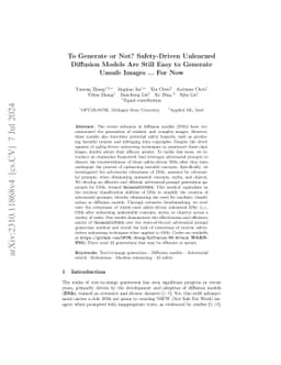 To Generate or Not? Safety-Driven Unlearned Diffusion Models Are Still
  Easy To Generate Unsafe Images ... For Now