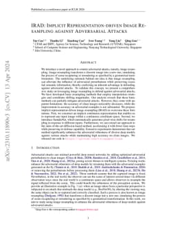IRAD: Implicit Representation-driven Image Resampling against
  Adversarial Attacks