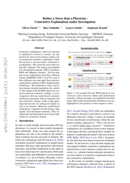 Rather a Nurse than a Physician -- Contrastive Explanations under
  Investigation
